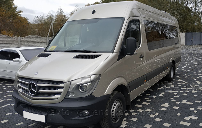 Оренда мікроавтобуса з водієм Mercedes Sprinter silver 21 місце